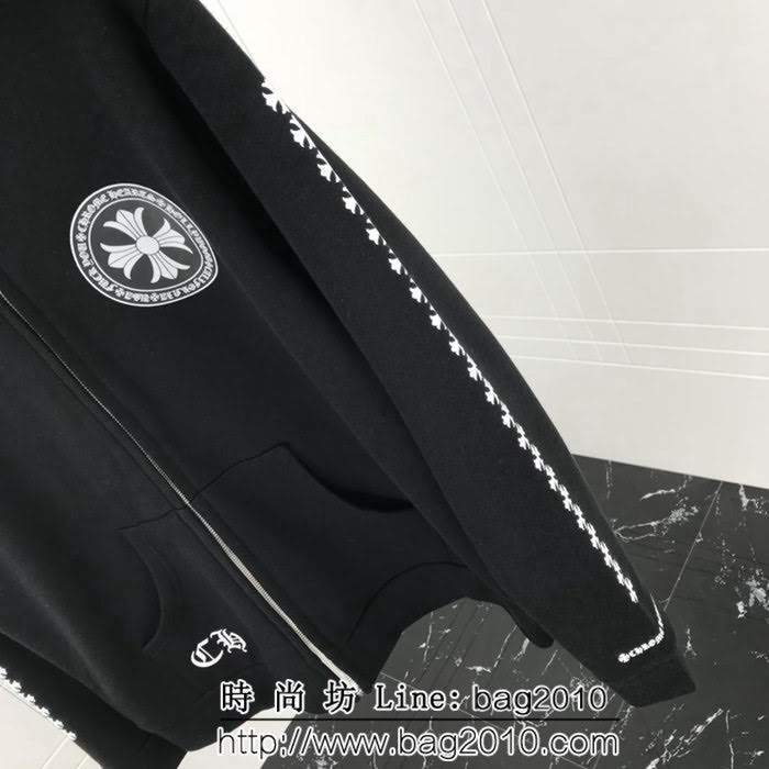 Chrome hearts 克羅心 18ss秋冬新款 梵文印花圖案 加絨加厚拉鏈衛衣 情侶款 ydi1300